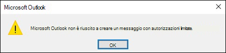 Errore di posta elettronica crittografato in Outlook