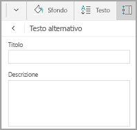 Testo alternativo tabella in Windows Mobile