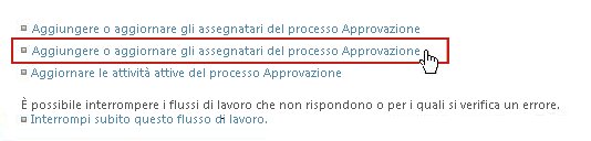 Collegamento per l'annullamento di tutte le attività