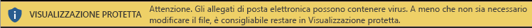 Visualizzazione protetta per gli allegati di posta elettronica non attendibili