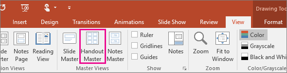 Mostra la visualizzazione Schema stampati in PowerPoint