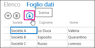 Icona barra multifunzione di Excel