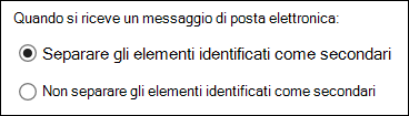 Messaggi secondari in Outlook sul Web