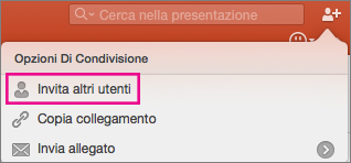 Condivisione in PowerPoint per Mac