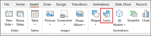 Inserire icone per PowerPoint