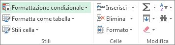 Formattazione condizionale