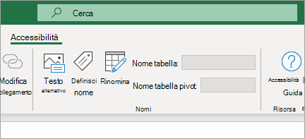 Mostra la barra multifunzione per l'accessibilità