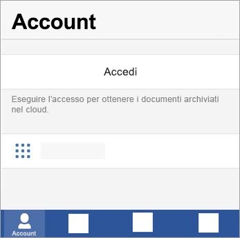 Accedere con l'Account Microsoft o l'account di Office 365 di lavoro o dell'istituto di istruzione