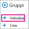 Pulsante Individua nel riquadro di spostamento di Outlook sul Web