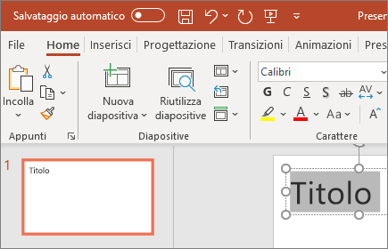 Formattare testo in PowerPoint