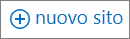 Screenshot del pulsante nuovo sito nella pagina siti