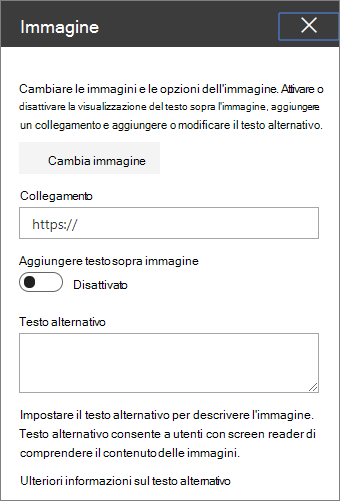 Casella degli strumenti della web part Immagine