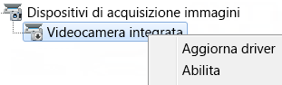 Schermata di Gestione dispositivi