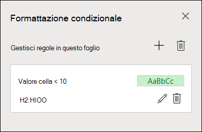 Immagine del passaggio 2 della modifica di una regola di formattazione condizionale