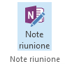 Schermata dell'icona Note riunione sulla barra multifunzione della convocazione