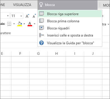 Visualizzare la Guida o trovare comandi