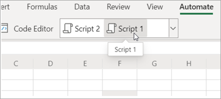 Mostrare gli script di Office