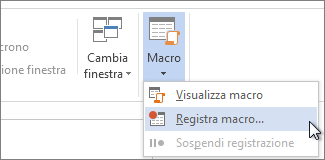Comando Registra macro