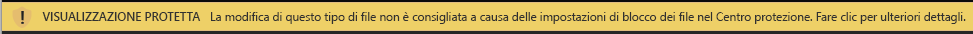 Visualizzazione protetta per i documenti bloccati da Blocco file, quando è consentita la modifica