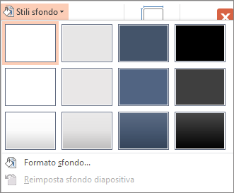 Stili di sfondo di PowerPoint