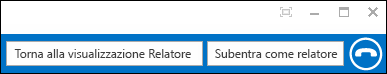 Torna alla visualizzazione/Subentra come relatore