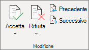 Accettare e rifiutare le modifiche