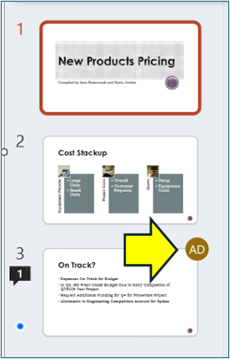 Schermata di collaborazione di PowerPoint