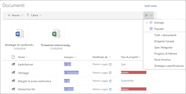 Web part Raccolta documenti in una pagina moderna.