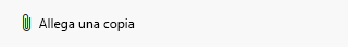 Il pulsante per allegare una copia nella finestra di dialogo Condividi