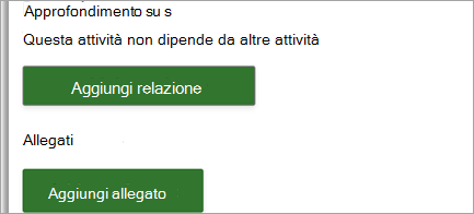 Allega link e file alle tue attività di Project