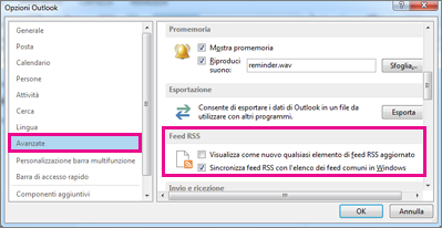 Sincronizzare un feed RSS