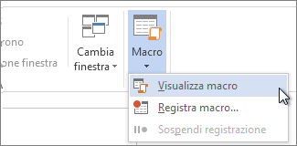 Comando Visualizza macro