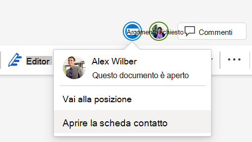 screenshot di più collaboratori che lavorano allo stesso documento.