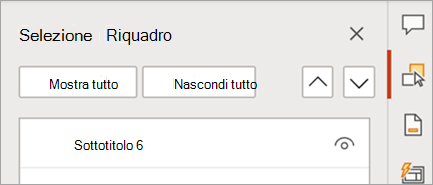 Mostrare il riquadro a schede di PowerPoint