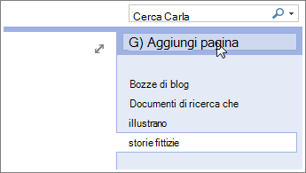 Aggiungere altre pagine a un blocco appunti.