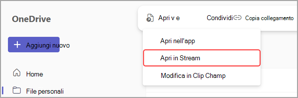 Modificare la trascrizione di una riunione in Stream