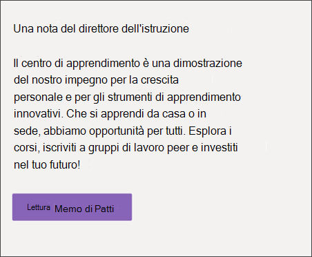 Screenshot della web part Testo e formattazione