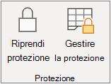 Ripresa della protezione del foglio