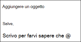 La digitazione in Outlook.com o Outlook sul Web consente di visualizzare suggerimenti di testo mentre si digita.