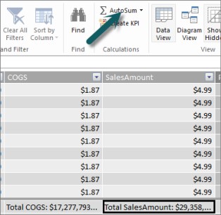 PowerPivot の [オート SUM] ボタン