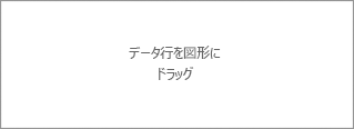 カーソルでデータ行をクリックして、図形にドラッグする