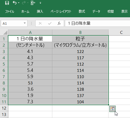 クイック分析