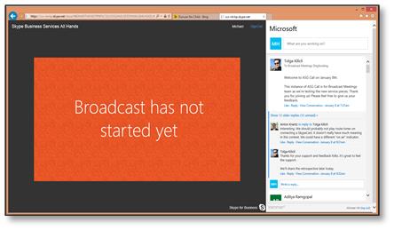 SkypeCast のイベント ページに参加する