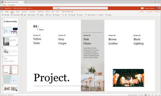 PowerPoint Web スクリーンショット 3 からビデオを挿入する