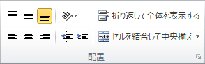 Excel のリボンの画像