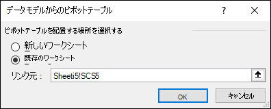 データ テーブルからのピボットテーブル