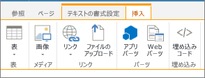 Wiki ページでリボンを挿入する