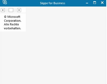 Skype for Business で空白のウィンドウが開く