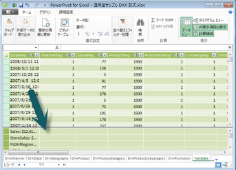 PowerPivot 計算領域