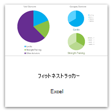 これを選択すると、フィットネス トラッカー テンプレートが表示されます。